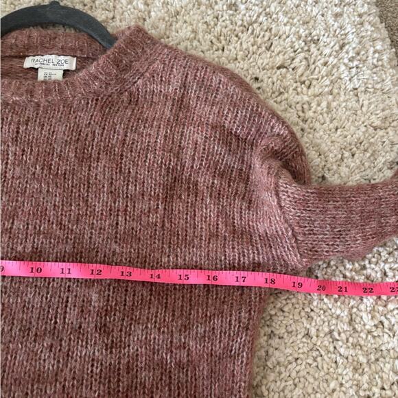 Rachel Zoe Wool Alpaca Blend Dusty Pink Crewneck Sweater XS - Picture 6 of 7